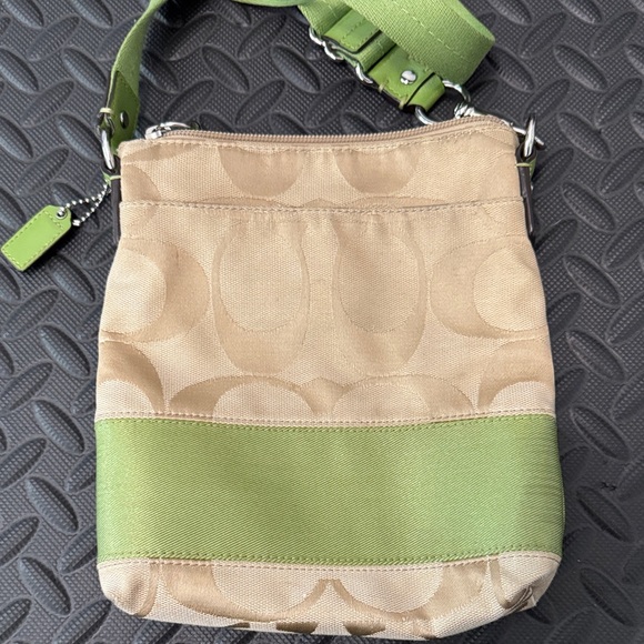 Coach Green and Tan Crossbody Bag - Picture 5 of 12